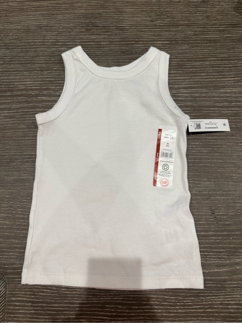 New size Medium 8 Wonder Nation white Ribbed Tank Top